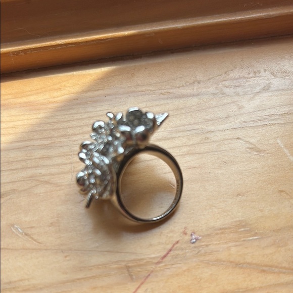 BCBGMaxAzria Silver Floral Ring - Picture 2 of 3